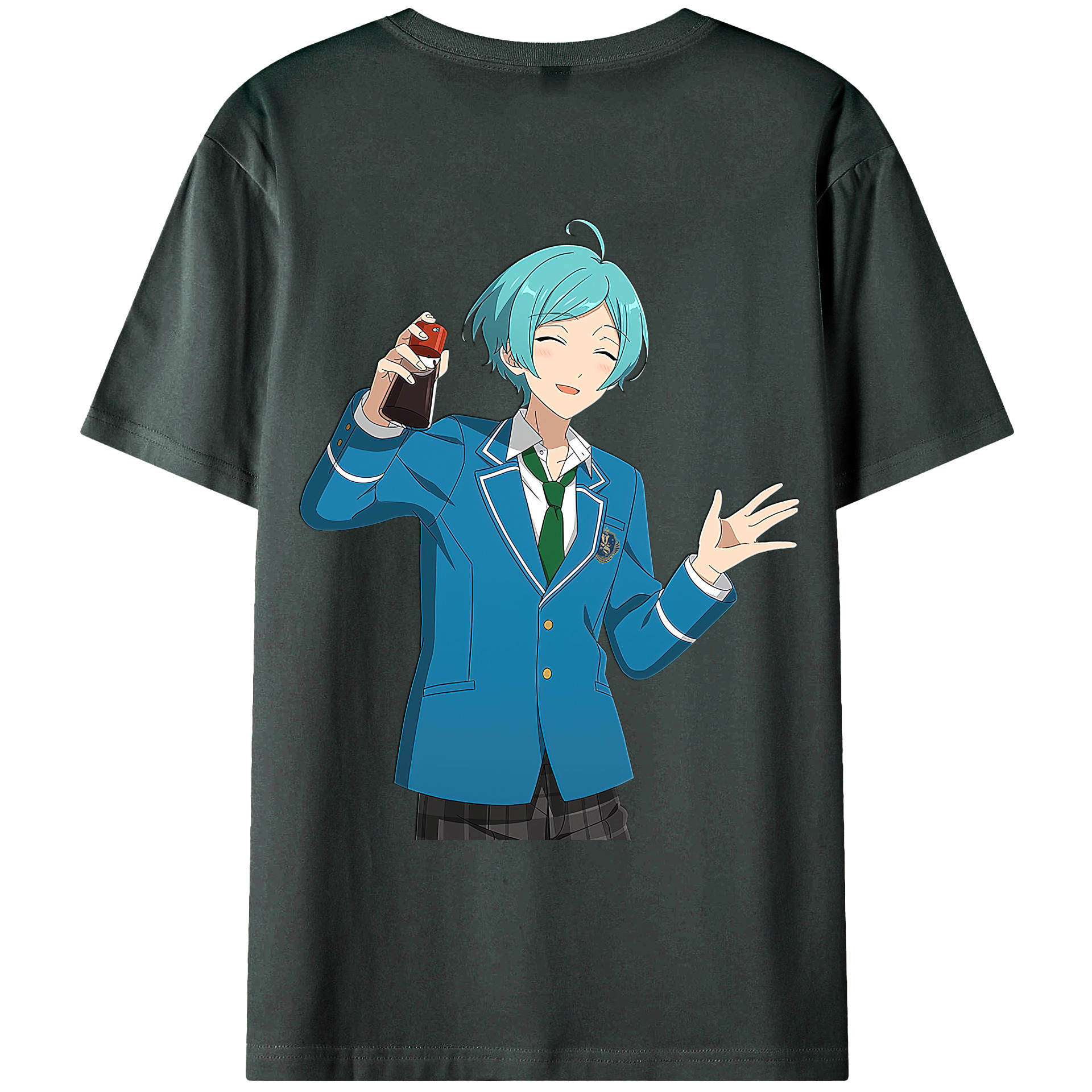 （画像用） あんさんぶるスターズ! Ensemble Stars 綿100％ メンズ半袖Tシャツ（バックプリント） 通気性